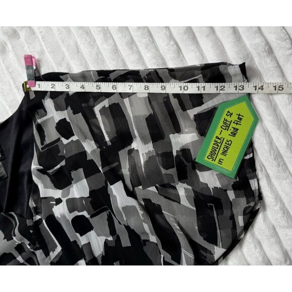 Lane Bryant Swing Tunic Geometric Colorblock Top SZ 14/16 Elastic Waist - Picture 5 of 8